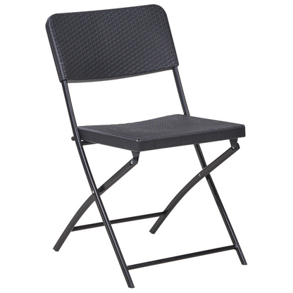Bistro Set Black Foldable Table And 2 Chairs Patio Weatherproof