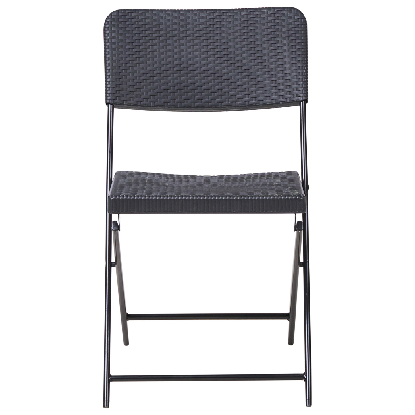 Bistro Set Black Foldable Table And 2 Chairs Patio Weatherproof