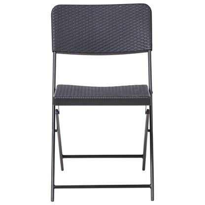 Bistro Set Black Foldable Table And 2 Chairs Patio Weatherproof