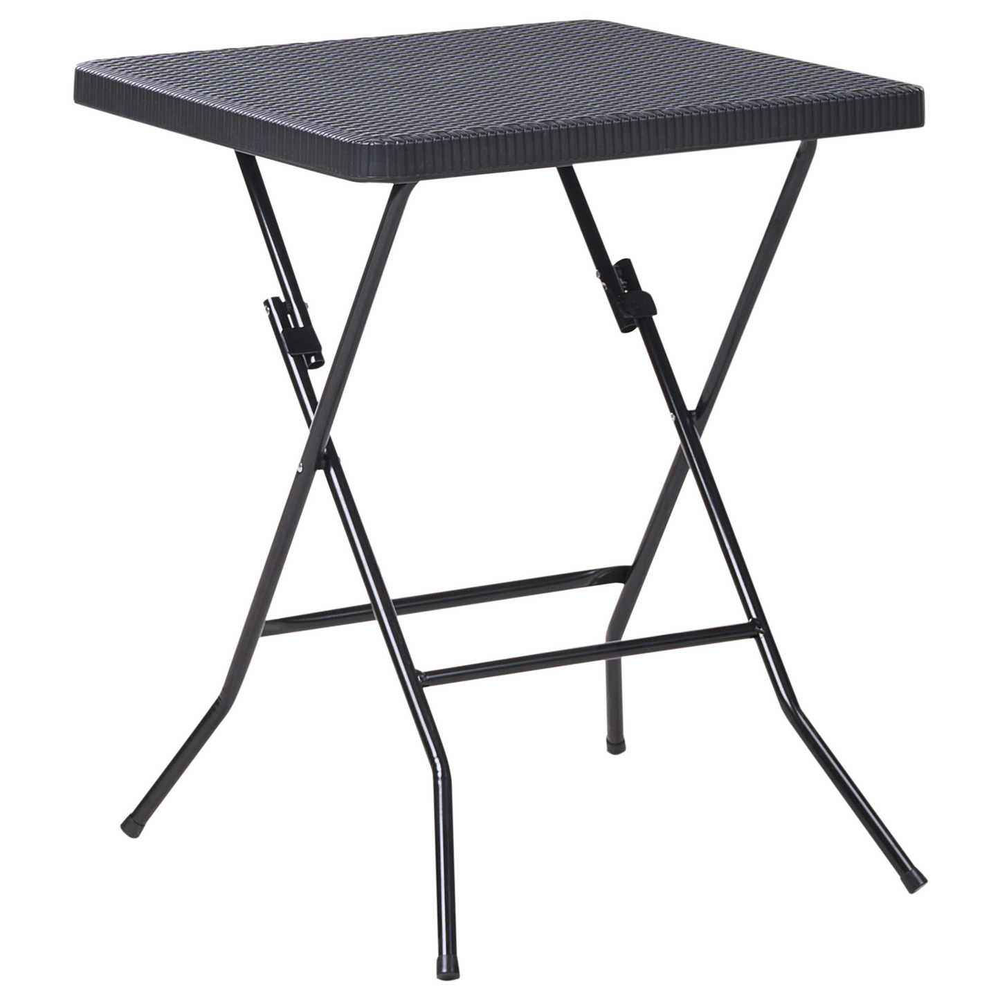 Bistro Set Black Foldable Table And 2 Chairs Patio Weatherproof