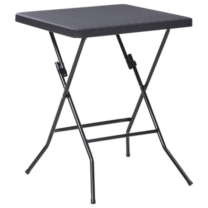 Bistro Set Black Foldable Table And 2 Chairs Patio Weatherproof