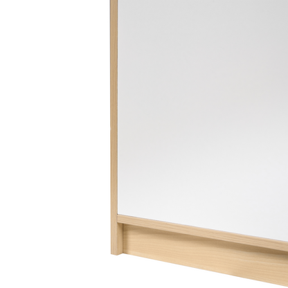 Two Door Bookcase White and Light Brown Open Shelves