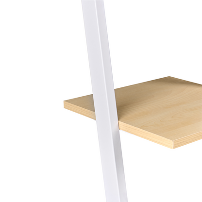 Bookcase White Metal Frame Freestanding Shelving Unit