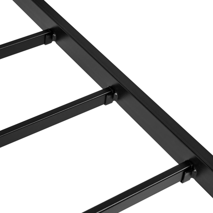 Canopy Bed Black Metal 160 x 200cm King Upholstered Headboard