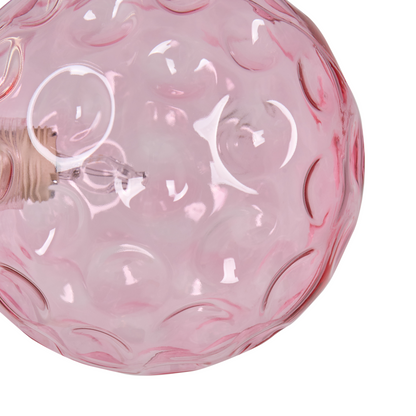 Pink Glass Floor Lamp Gold Metal Base Four Shades