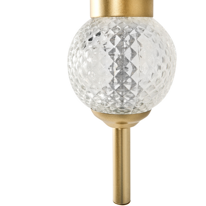 LED Wall Lamp Gold Glass Shade Metal Base Ambient Lighting