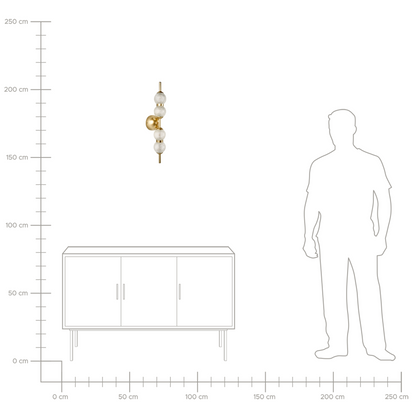 LED Wall Lamp Gold Glass Shade Metal Base Ambient Lighting
