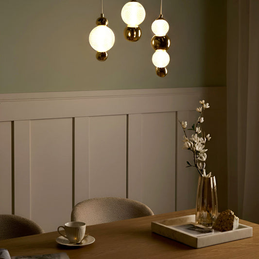 Led Wall Lamp Gold Glass Shade Metal Base Glam Style