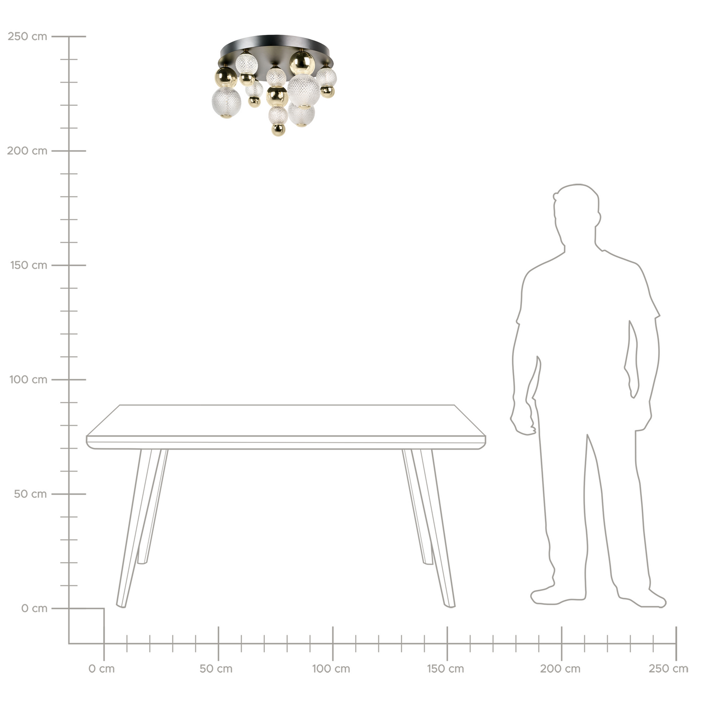 Glow LED Wall Lamp Gold Glass Shade Metal Base Glam Style Ambient Light Living Room And Bedroom