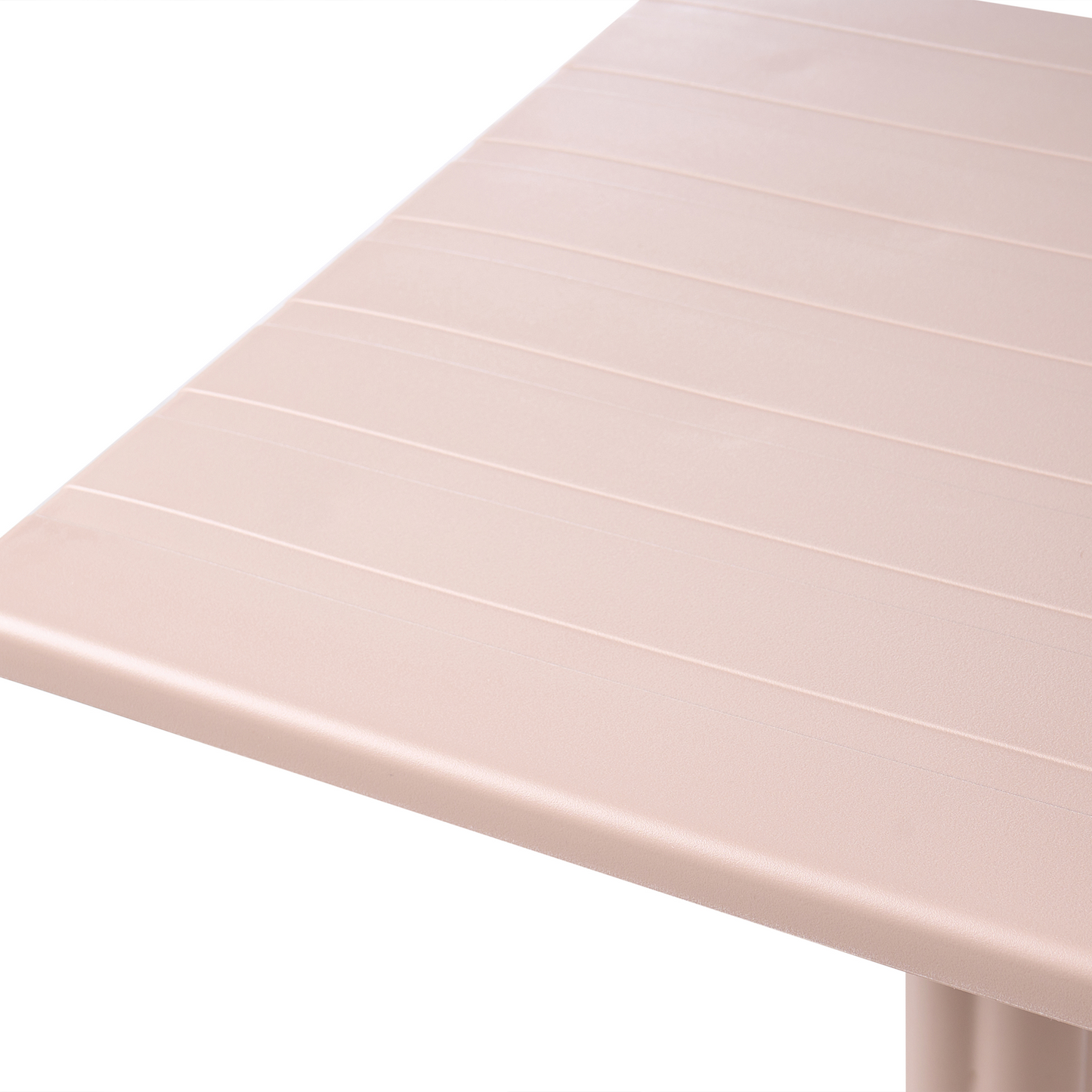 Breeze Living Bistro Table Beige 60 x 60cm Flip Top Outdoor Balcony Table Synthetic Material