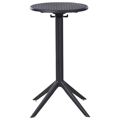 Bistro Round Black 60cm Synthetic Outdoor Table With Flip Top