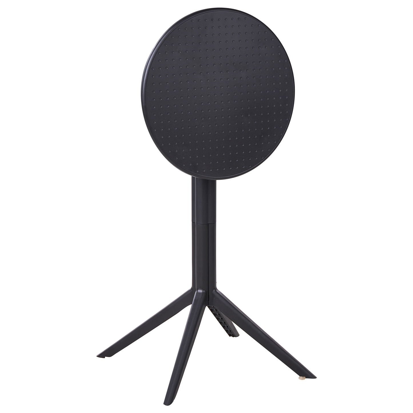 Bistro Round Black 60cm Synthetic Outdoor Table With Flip Top