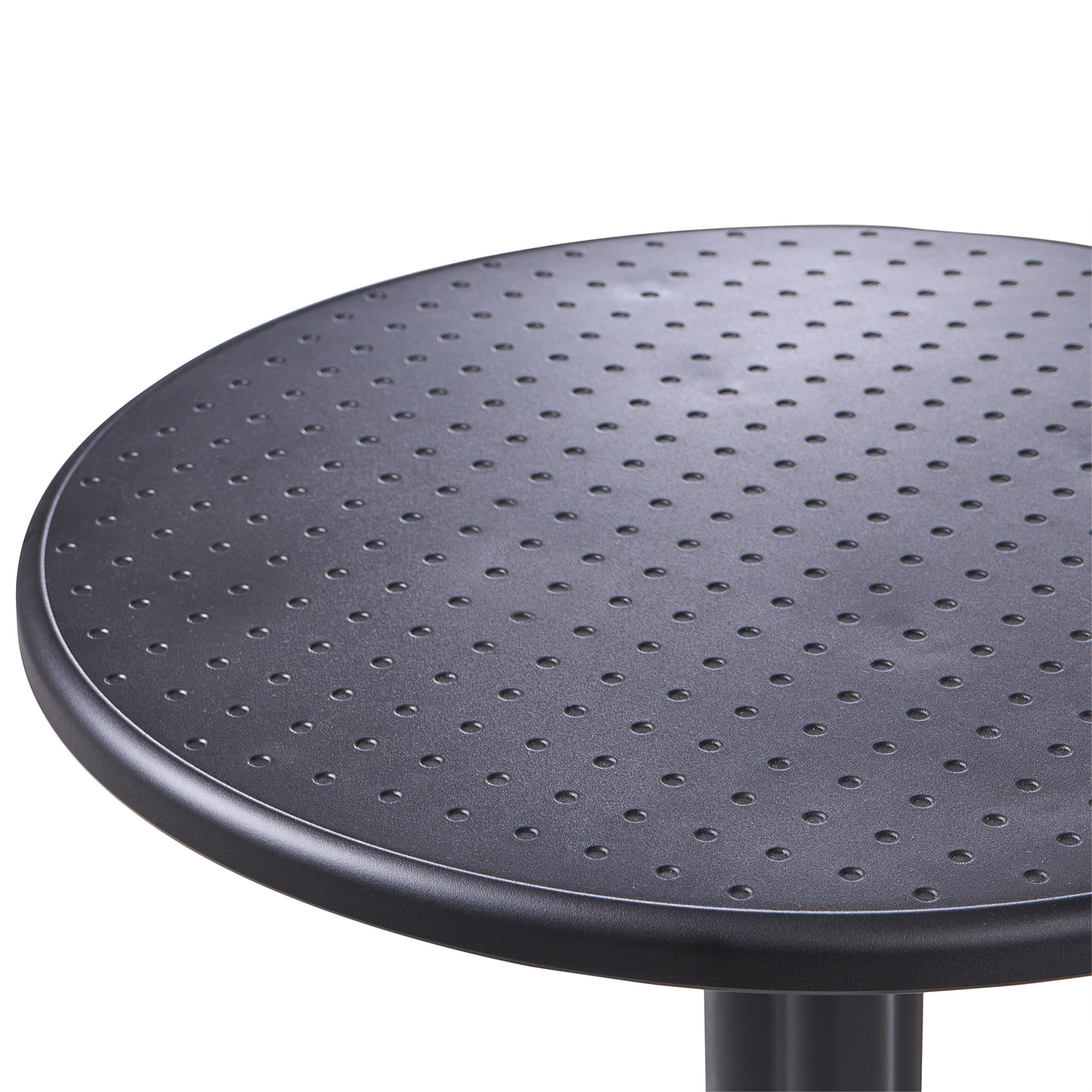 Bistro Round Black 60cm Synthetic Outdoor Table With Flip Top