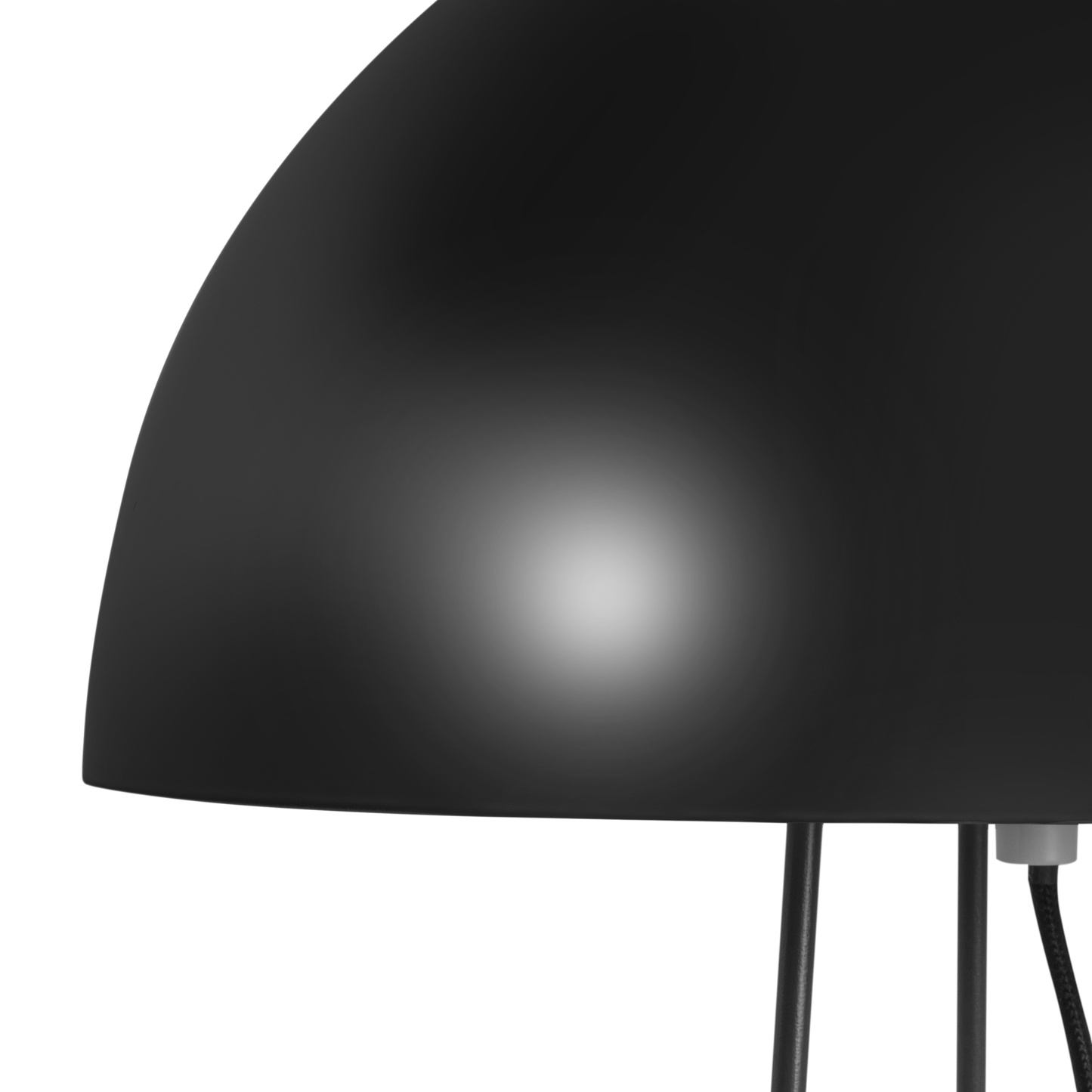 Table Lamp Black Iron Base Two Bulbs Minimalist Living Room