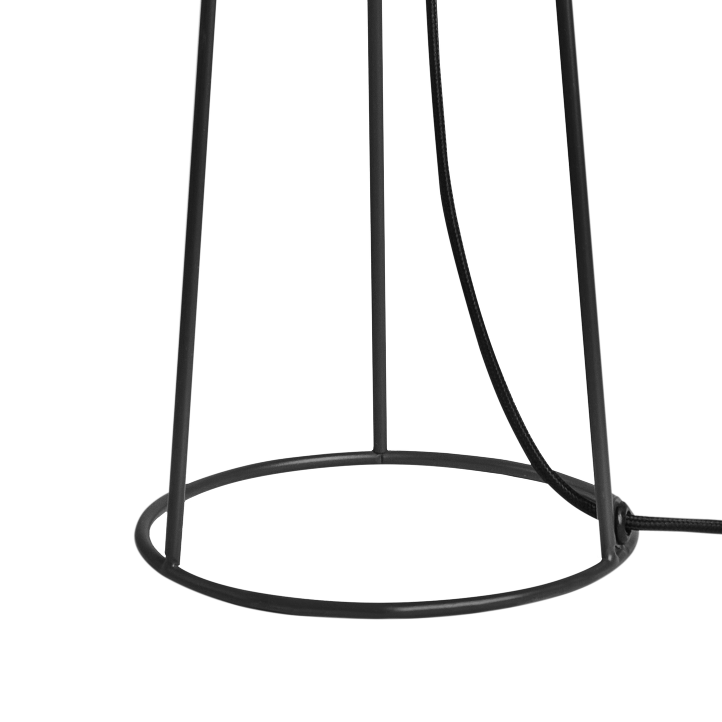 Table Lamp Black Iron Base Two Bulbs Minimalist Living Room