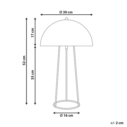 Table Lamp Black Iron Base Two Bulbs Minimalist Living Room