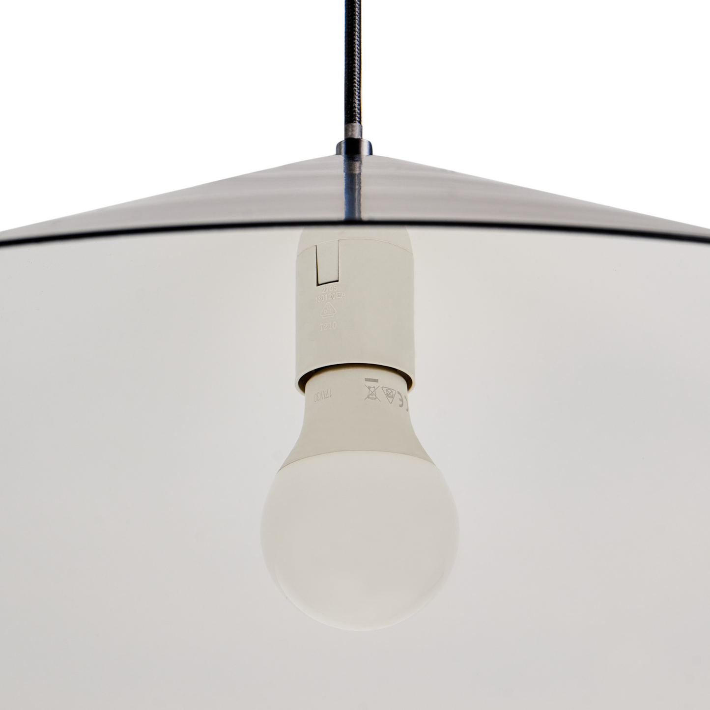 UFO Black Pendant Lamp Modern Mid Century Metal