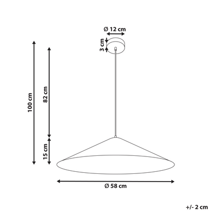 UFO Black Pendant Lamp Modern Mid Century Metal