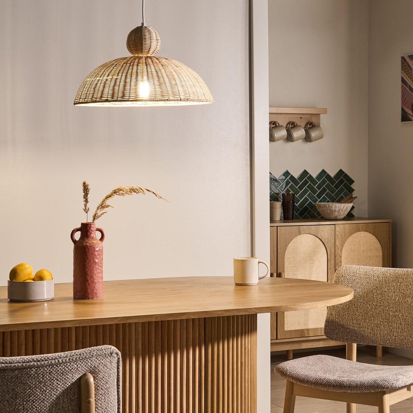 Pendant Lamp Large Handwoven Natural Ceiling Light