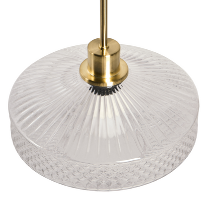 Pendant Lamp Crystal Glass Shade Gold Base Modern Glam