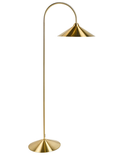 Arched Floor Lamp Gold Metal Shade And Base Modern