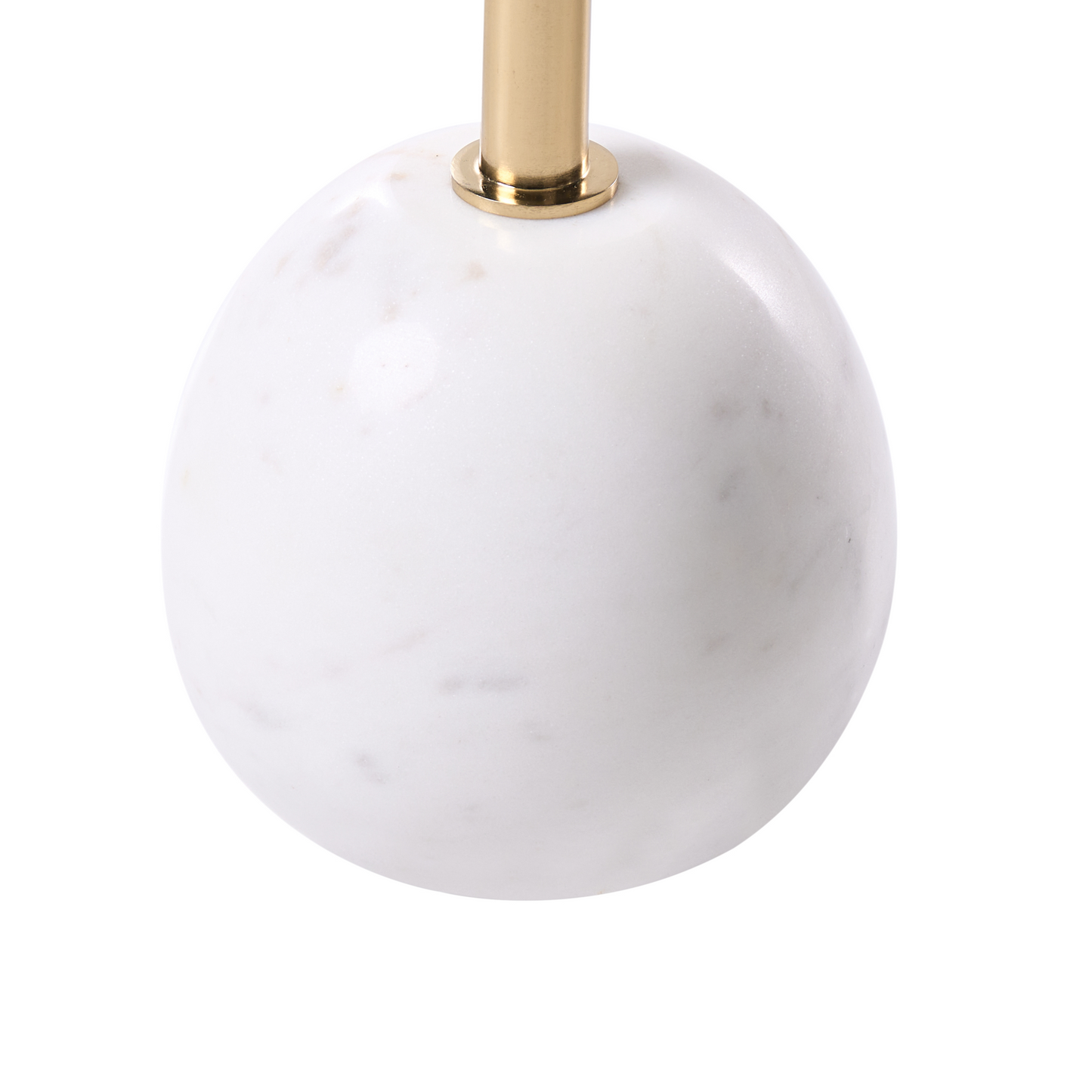 Side Table Gold Metal Top With White Marble Base Round Glam Living Room Accent