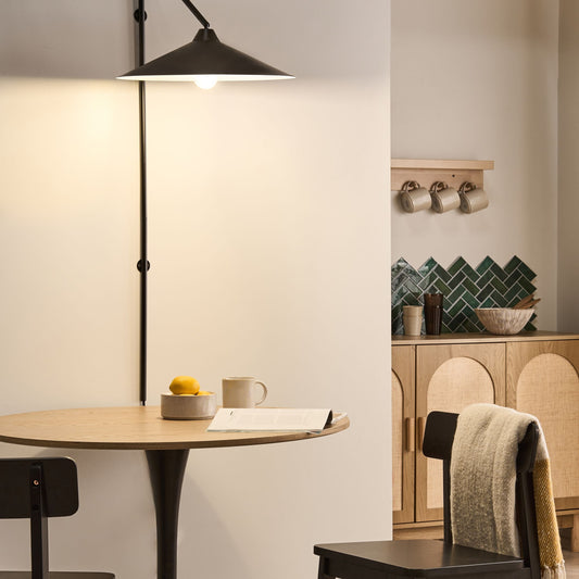 Black Metal Bell Wall Lamp Modern Industrial Style