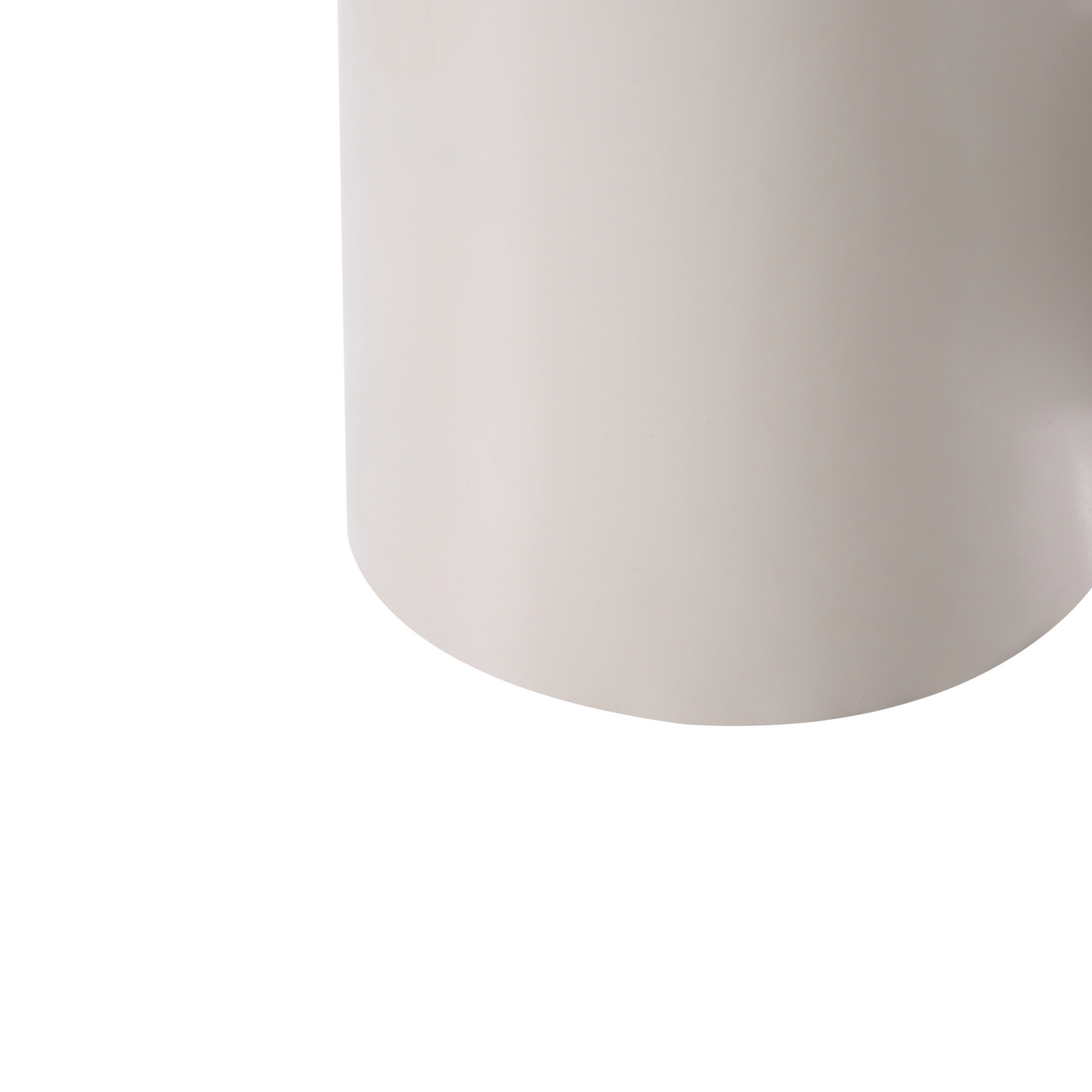Beige Marble Top Side Table With Powder-Coated Metal Base Round