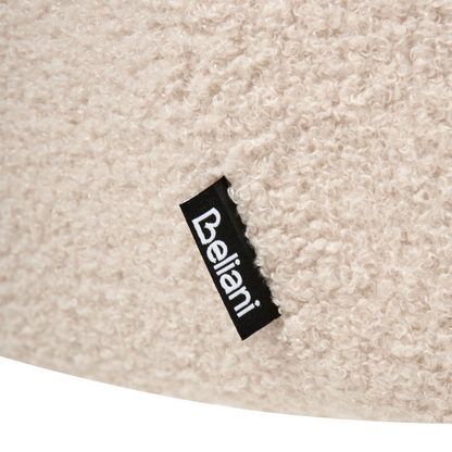 Swivel Dining Chair Light Beige Boucle Teddy