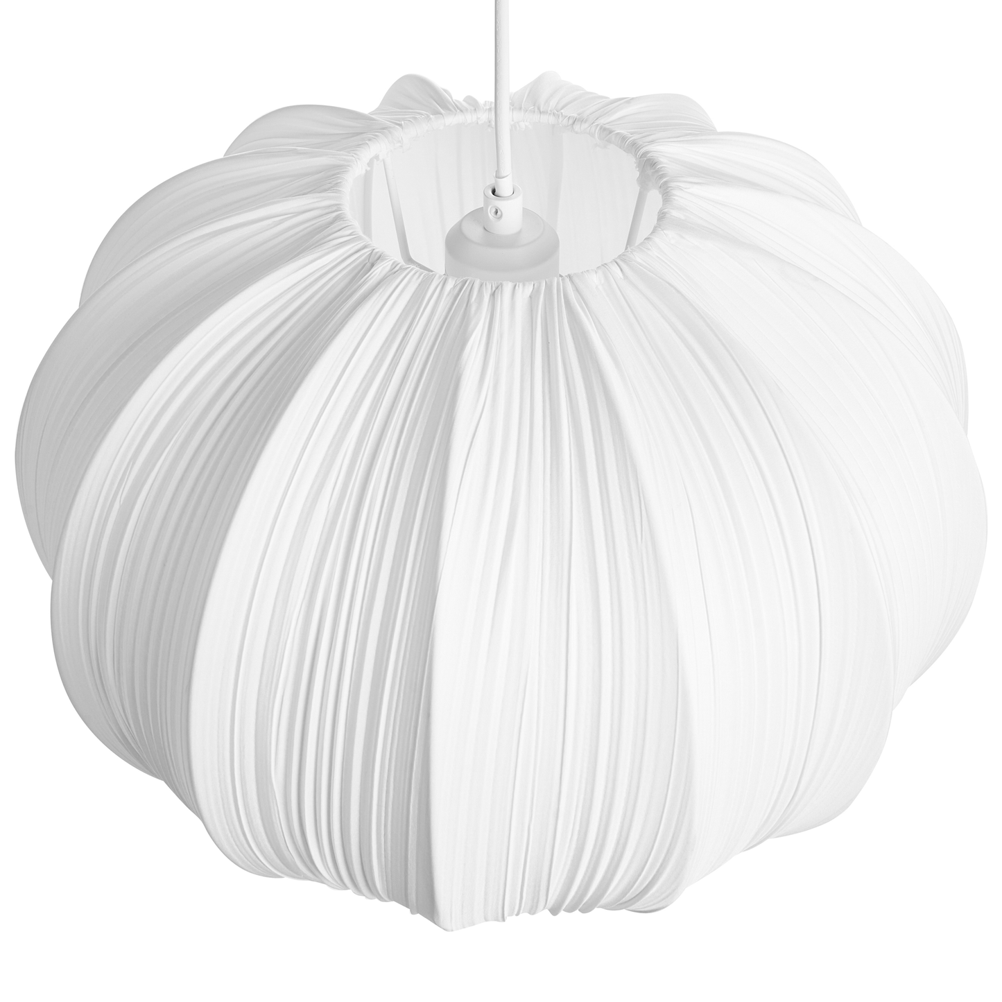 Pendant Lamp White Fabric Shade Modern Living Room Light