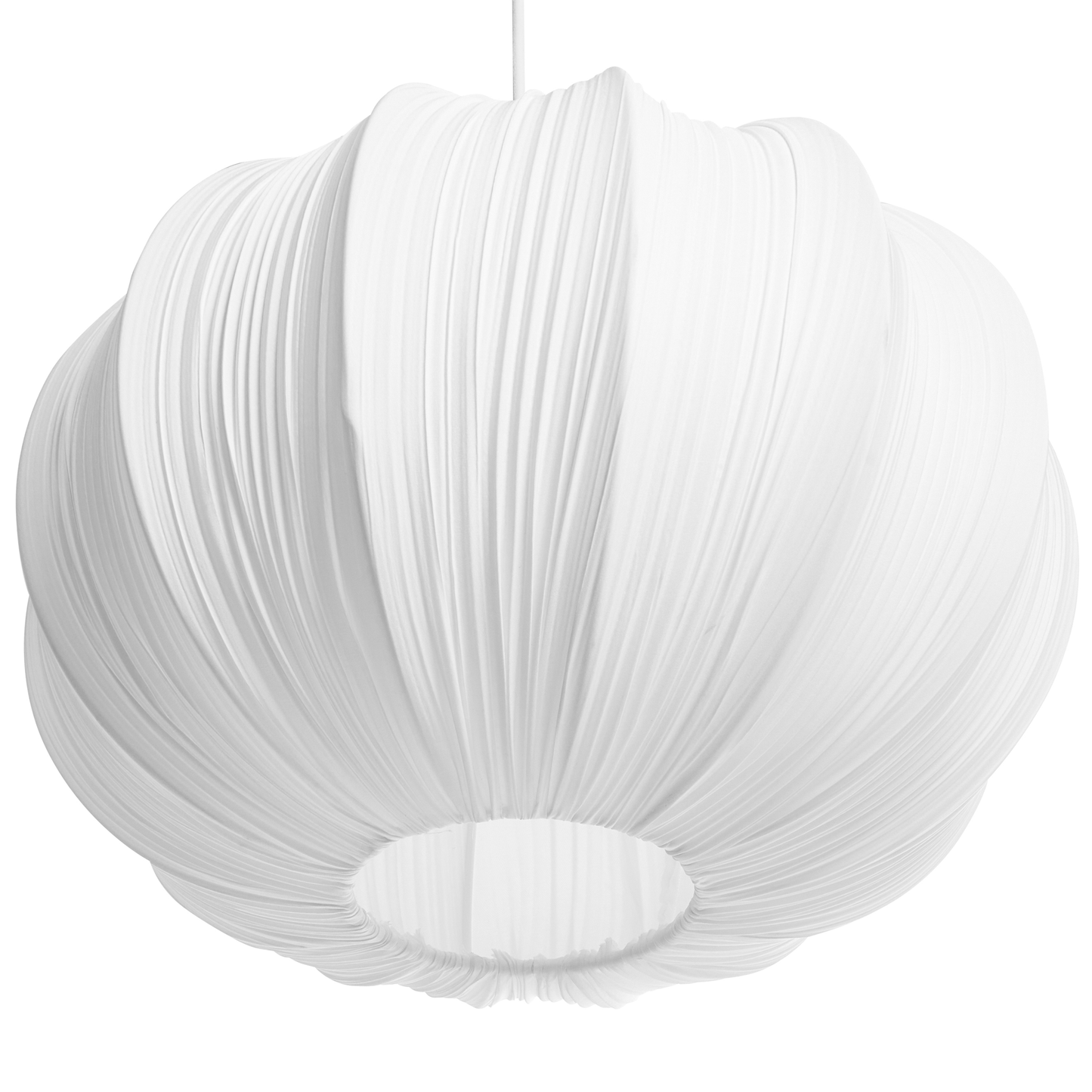 Pendant Lamp White Fabric Shade Modern Living Room Light