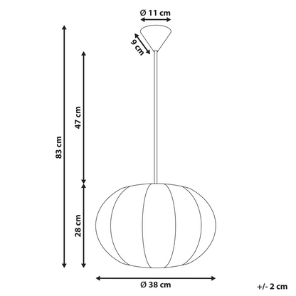 Pendant Lamp White Fabric Shade Modern Living Room Light