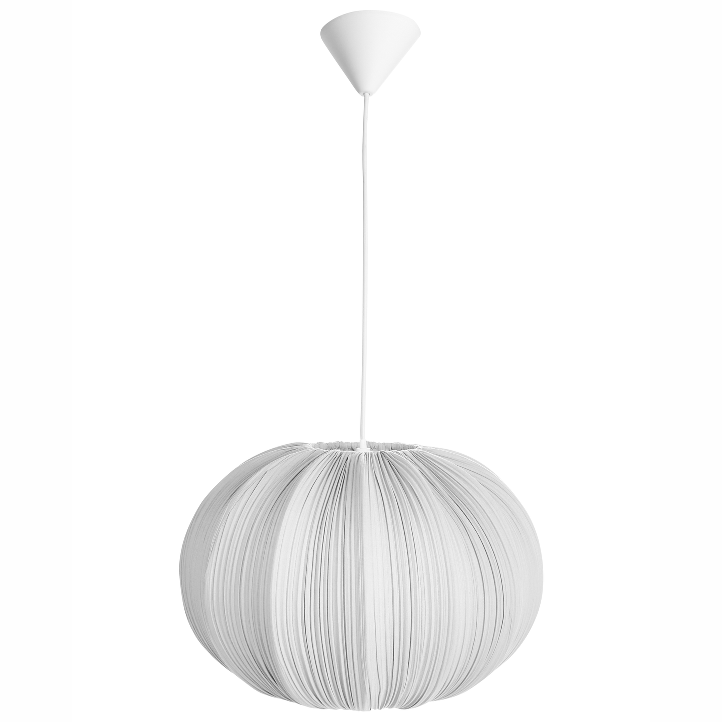 Pendant Lamp Grey Cotton Shade Modern Living Room Light