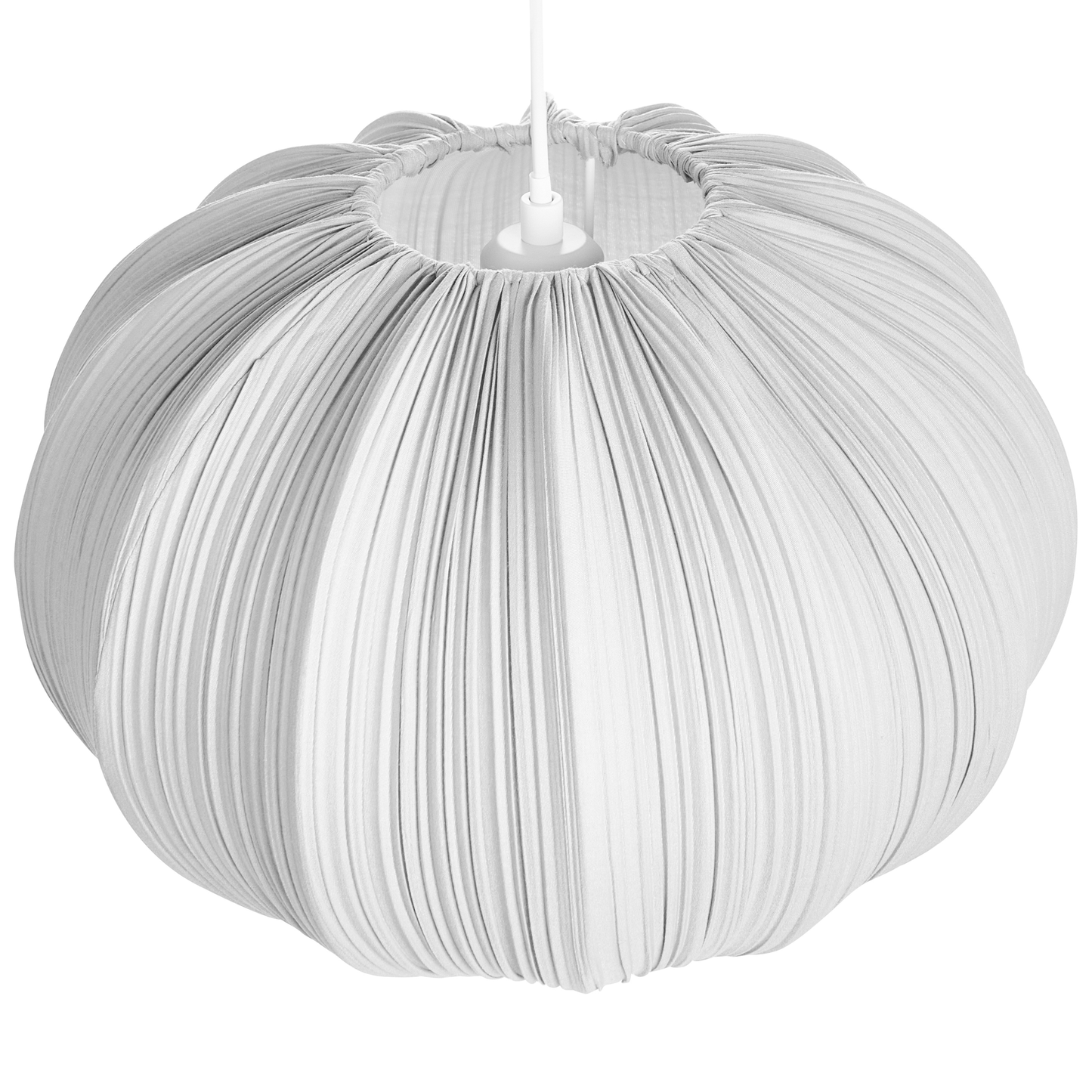 Pendant Lamp Grey Cotton Shade Modern Living Room Light