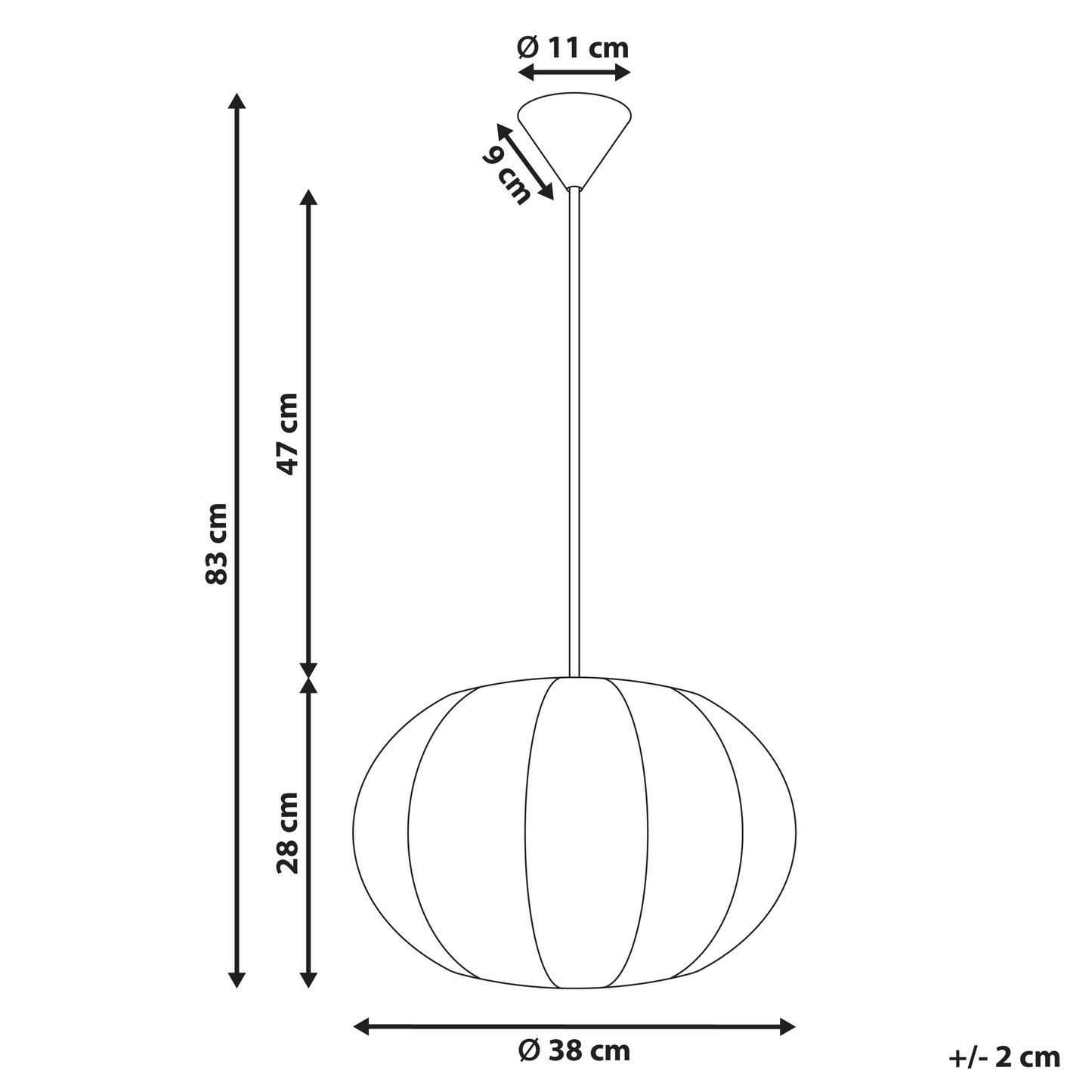 Pendant Lamp Grey Cotton Shade Modern Living Room Light