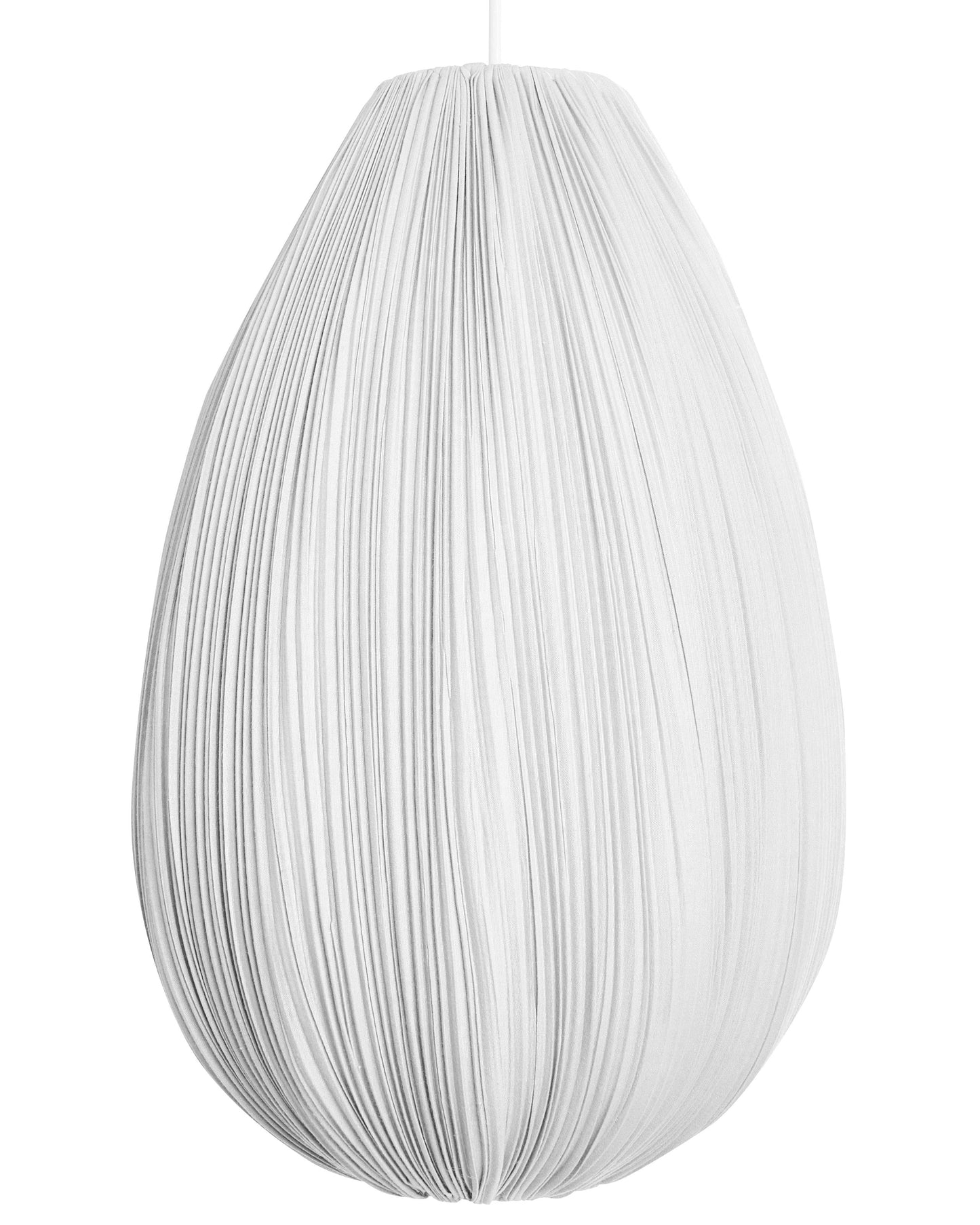 Pendant Light Grey Fabric Cotton Shade Modern Design for Living Room Ambience
