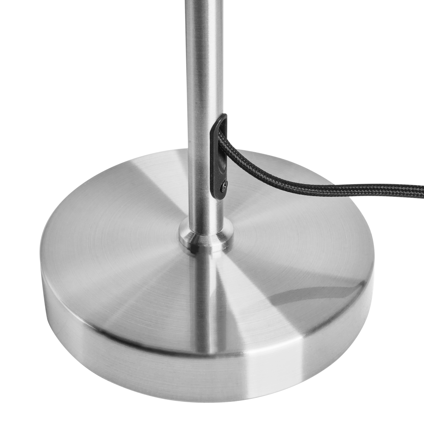 Table Lamp Silver Iron Base With Mushroom Milk Glass Shade