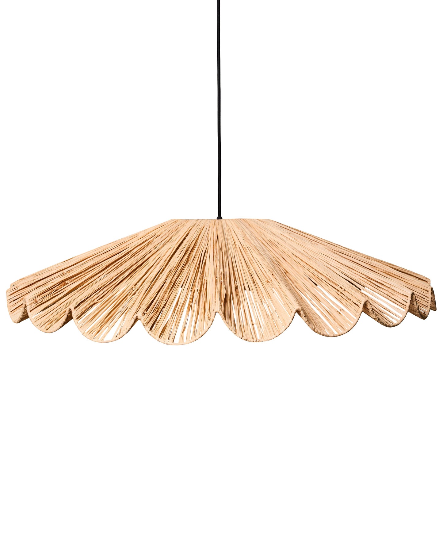 Boho Raffia Pendant Lamp Handwoven Natural Ceiling Light