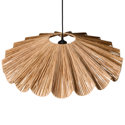 Boho Raffia Pendant Lamp Handwoven Natural Ceiling Light