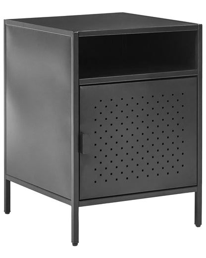 Black Steel Office Cabinet With 2 Shelves Powder Coated