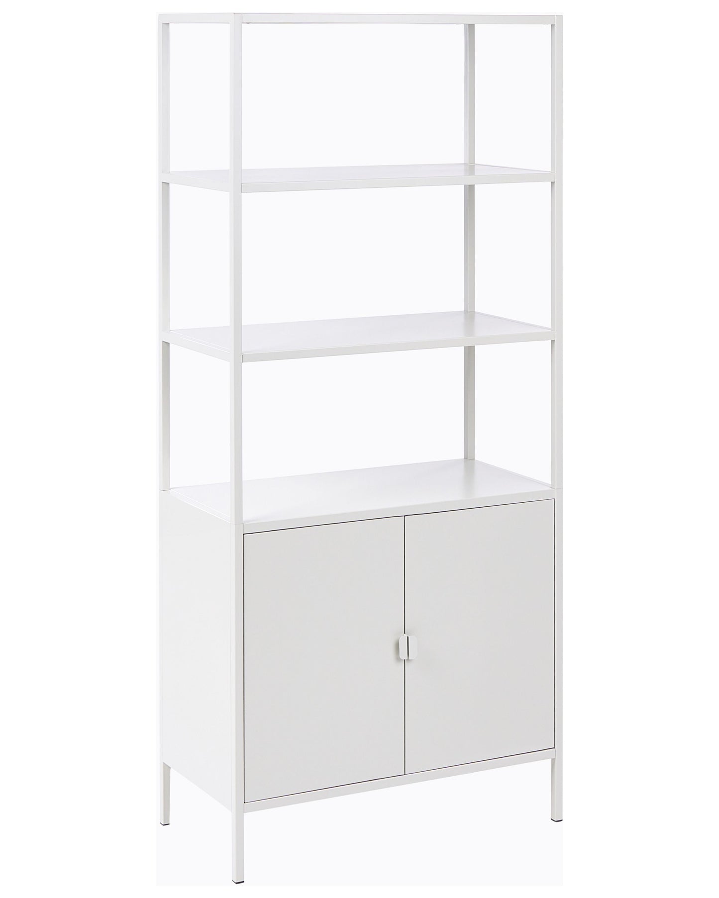 Light Grey Powder Coated Steel Office Cabinet With 5 Shelves