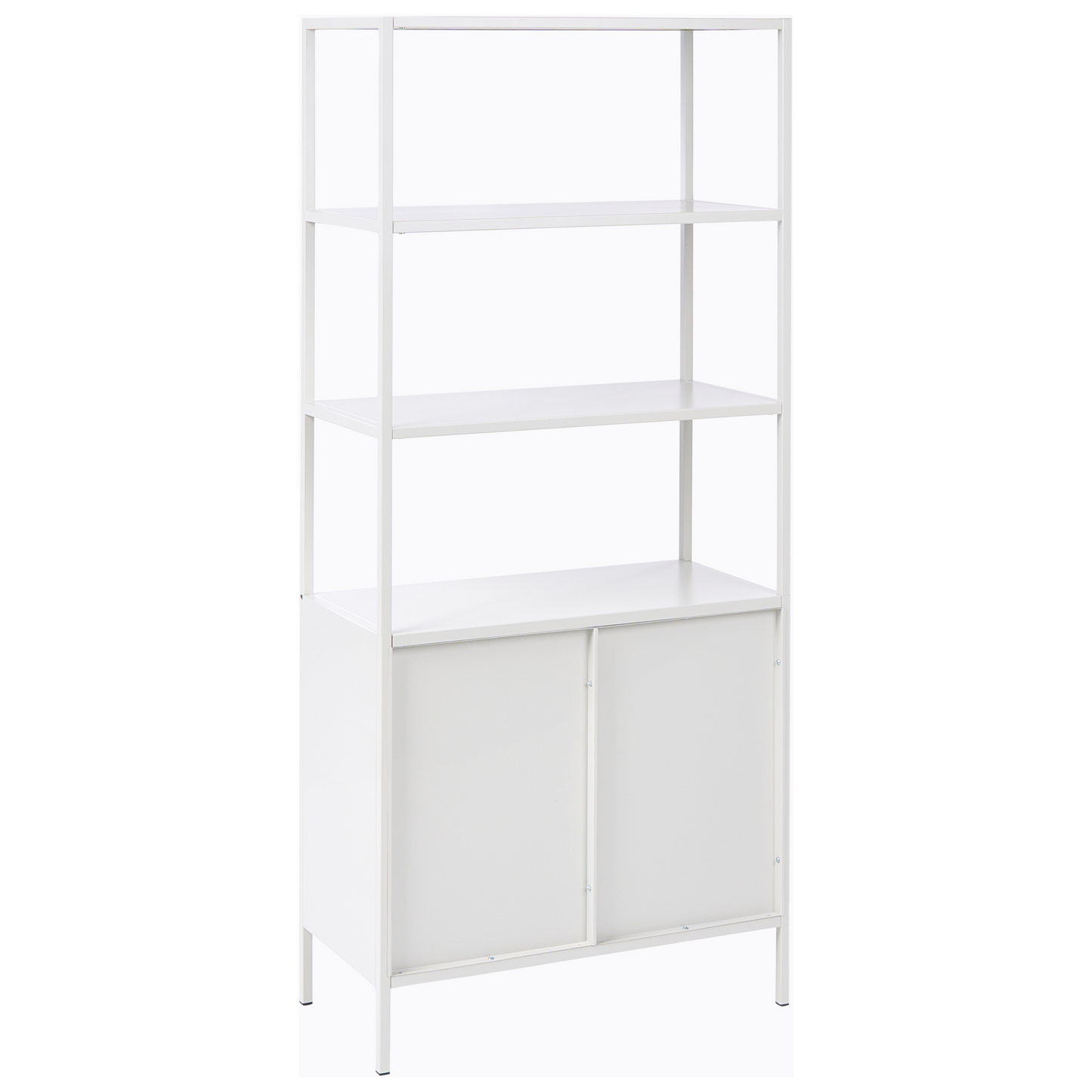 Light Grey Powder Coated Steel Office Cabinet With 5 Shelves