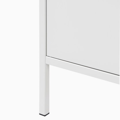 Light Grey Powder Coated Steel Office Cabinet With 5 Shelves