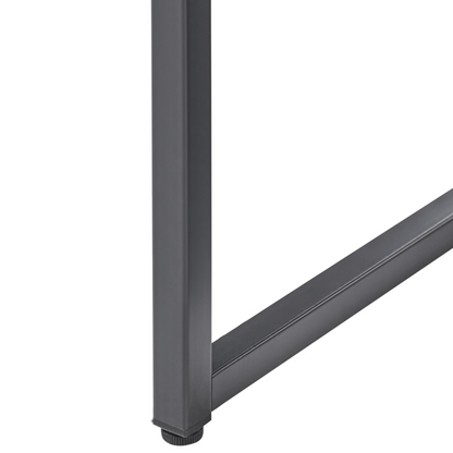 Powder Coated Black Steel Storage Cabinet With 2 Shelves