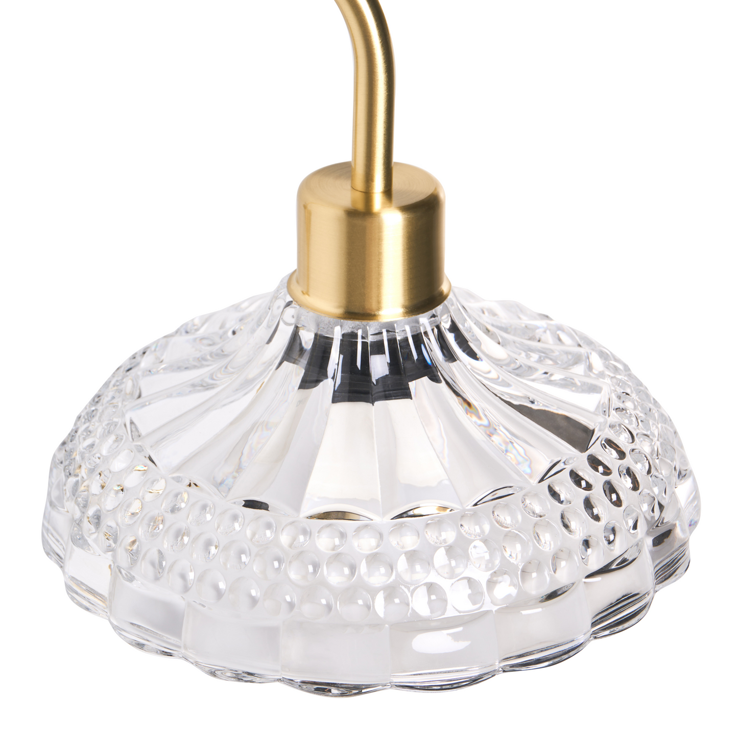 Wall Lamp Gold Iron Glass Drum Shade Modern Industrial