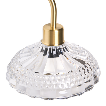 Wall Lamp Gold Iron Glass Drum Shade Modern Industrial