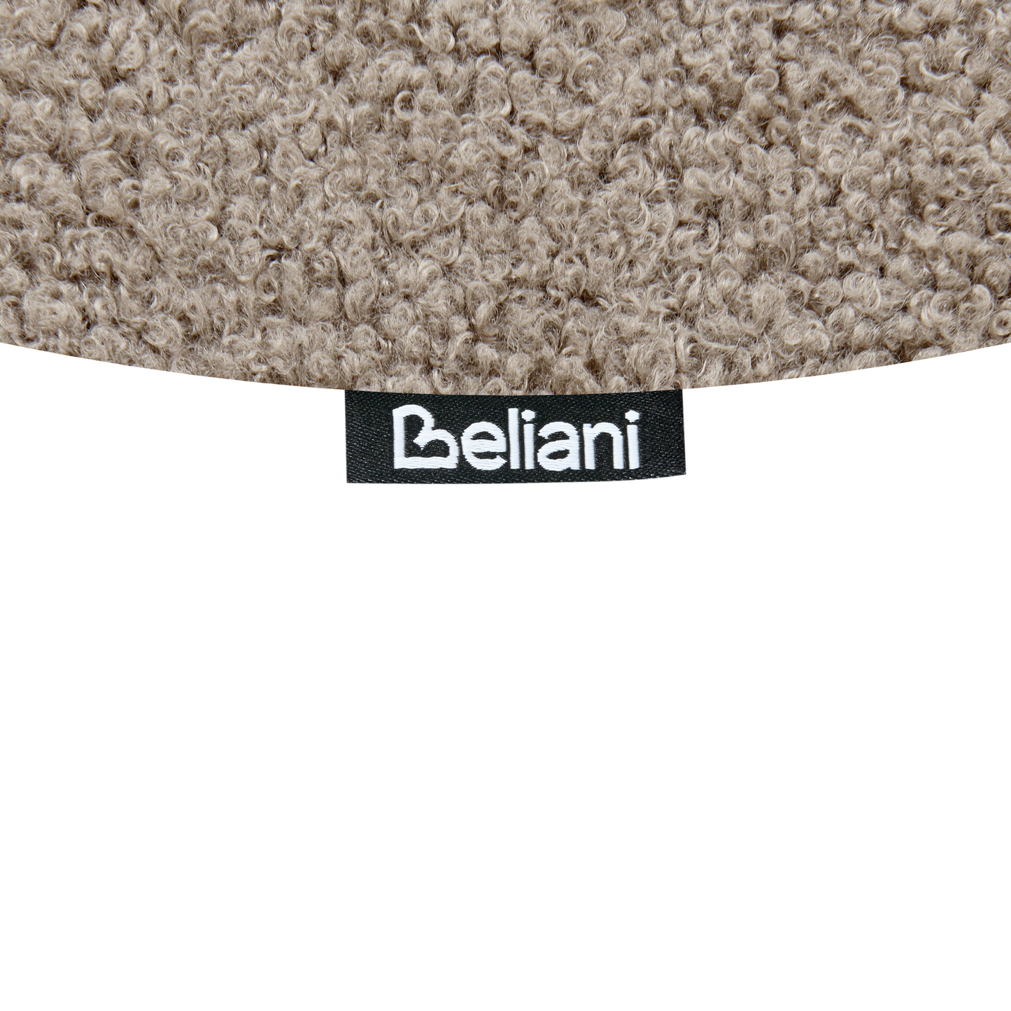 Beige Taupe Boucle Dining Chairs Armless Metal Legs 2 Pack