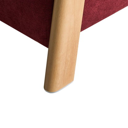 Retro Pouffe Burgundy Fabric With Hidden Storage