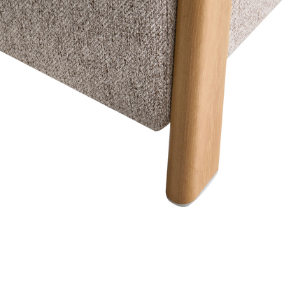 Pouffe With Hidden Storage Light Brown Fabric