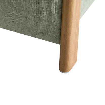 Retro Pouffe With Hidden Storage Light Green Fabric